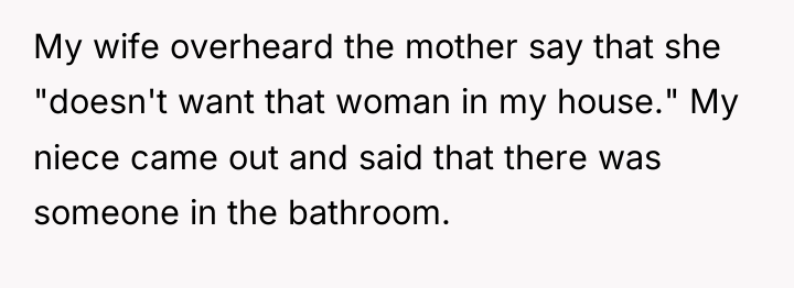 My wife overheard the mother say that she "doesn't want...