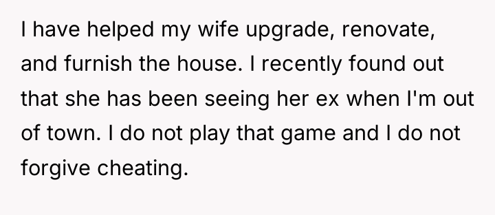 I have helped my wife upgrade, renovate, and furnish the...