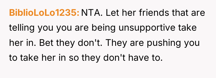 BiblioLoLo1235 NTA. Let her friends that are telling you you...