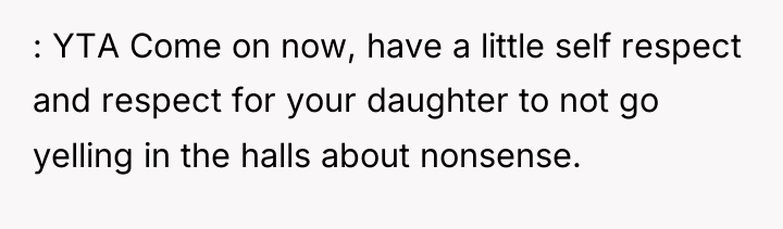 : YTA Come on now, have a little self respect...