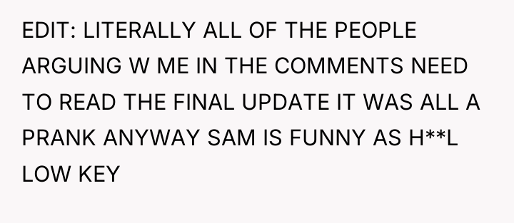 EDIT: LITERALLY ALL OF THE PEOPLE ARGUING W ME IN...