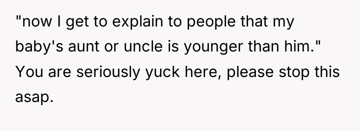 "now I get to explain to people that my baby's...