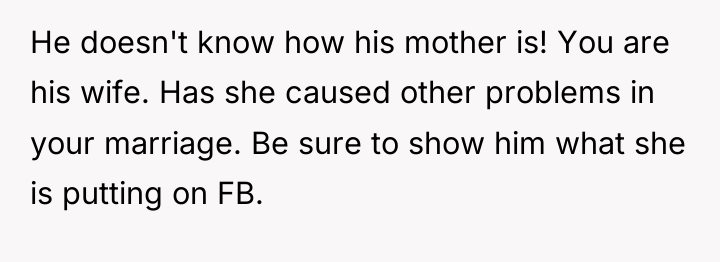 He doesn't know how his mother is! You are his...