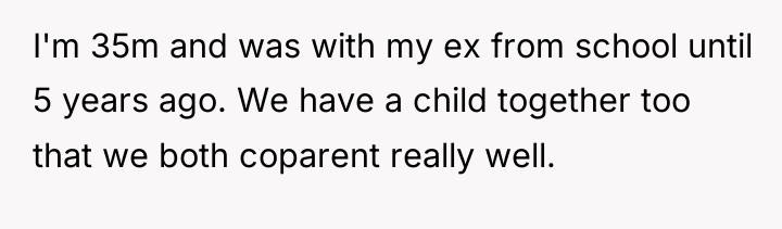 I'm 35m and was with my ex from school until...