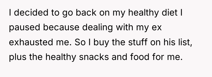I decided to go back on my healthy diet I...