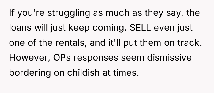 If you're struggling as much as they say, the loans...