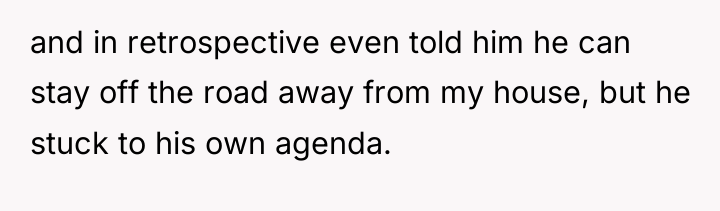 and in retrospective even told him he can stay off...
