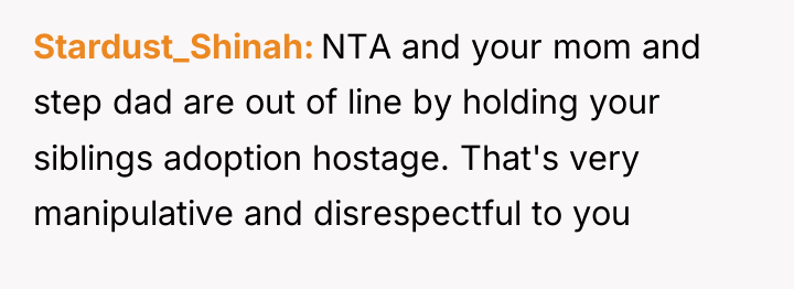 Stardust_Shinah NTA and your mom and step dad are out...
