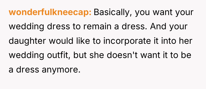 wonderfulkneecap Basically, you want your wedding dress to remain a...