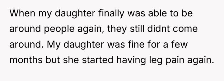 When my daughter finally was able to be around people...