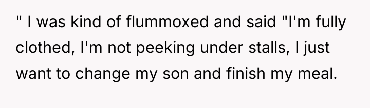" I was kind of flummoxed and said "I'm fully...