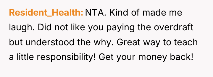 Resident_Health NTA. Kind of made me laugh. Did not like...