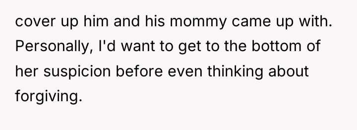 cover up him and his mommy came up with. Personally,...