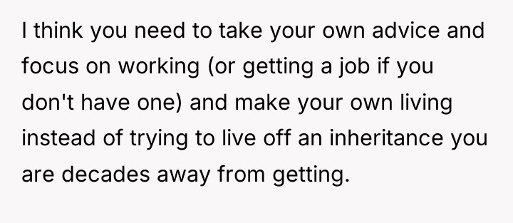 I think you need to take your own advice and...