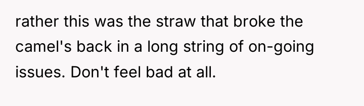 rather this was the straw that broke the camel's back...