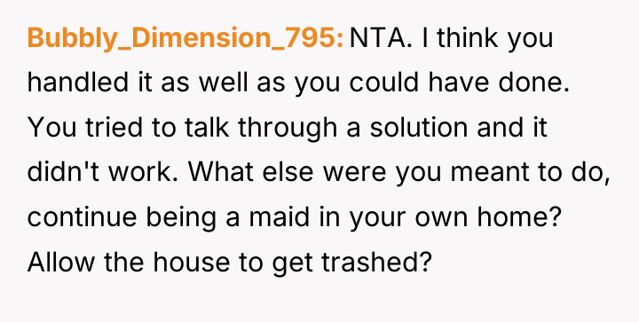 Bubbly_Dimension_795 NTA. I think you handled it as well as...