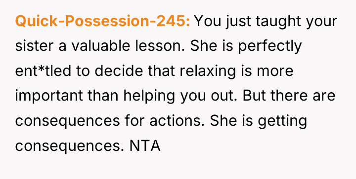 Quick-Possession-245 You just taught your sister a valuable lesson. She...