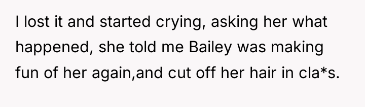 I lost it and started crying, asking her what happened,...