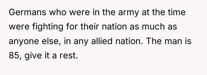 Germans who were in the army at the time were...