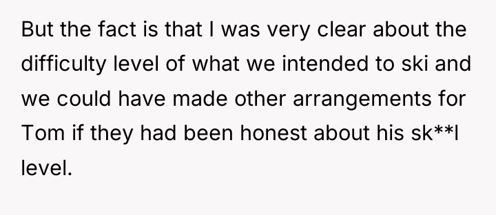 But the fact is that I was very clear about...