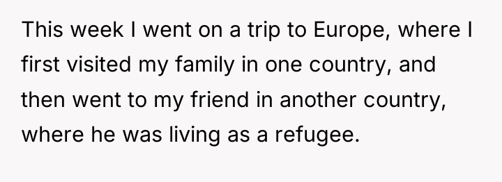 This week I went on a trip to Europe, where...