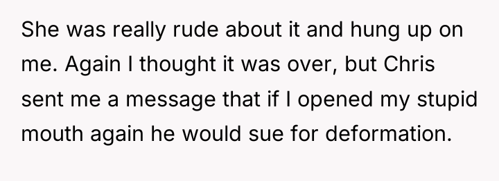 She was really rude about it and hung up on...