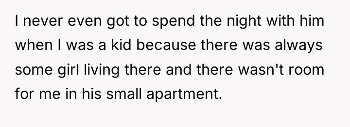 I never even got to spend the night with him...