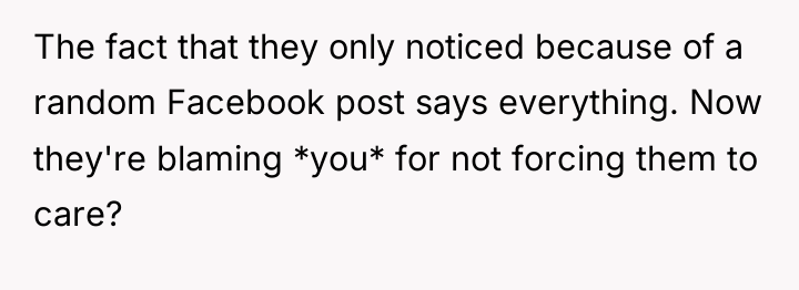 The fact that they only noticed because of a random...