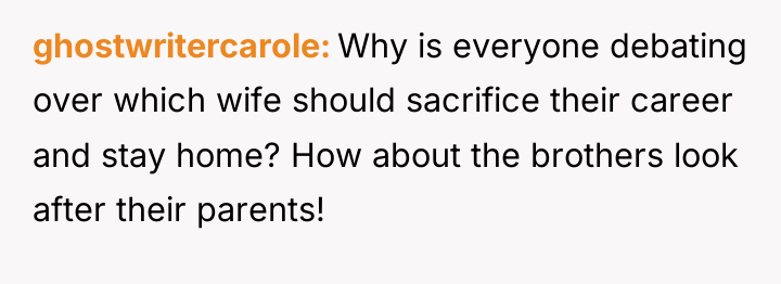 ghostwritercarole Why is everyone debating over which wife should sacrifice...