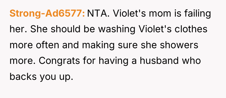 Strong-Ad6577 NTA. Violet's mom is failing her. She should be...