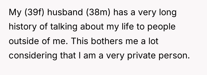 My (39f) husband (38m) has a very long history of...