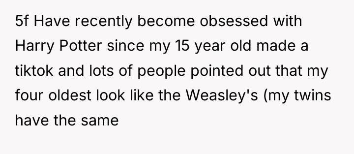 5f Have recently become obsessed with Harry Potter since my...