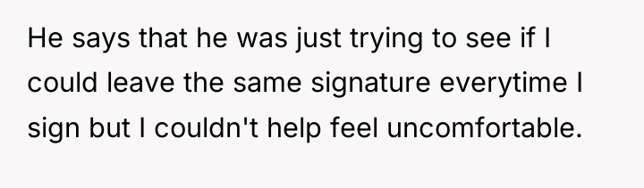 He says that he was just trying to see if...