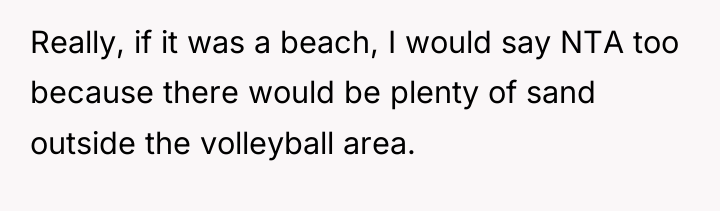 Really, if it was a beach, I would say NTA...