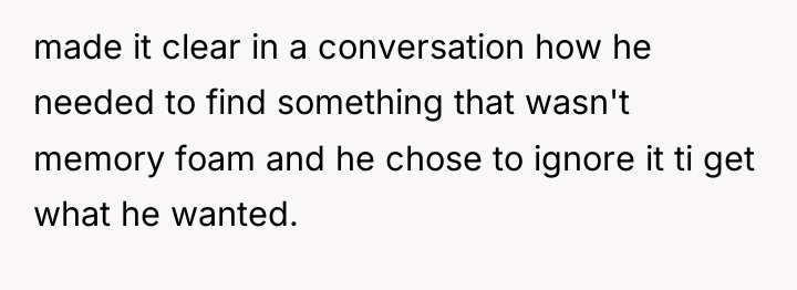made it clear in a conversation how he needed to...