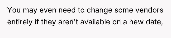 You may even need to change some vendors entirely if...
