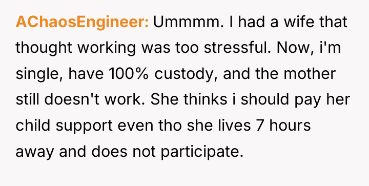 AChaosEngineer Ummmm. I had a wife that thought working was...