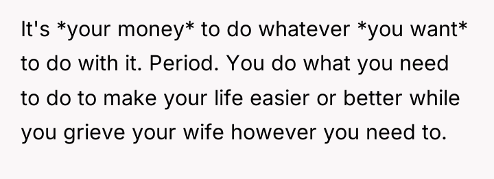 It's *your money* to do whatever *you want* to do...