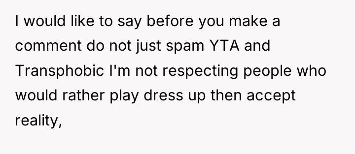 I would like to say before you make a comment...