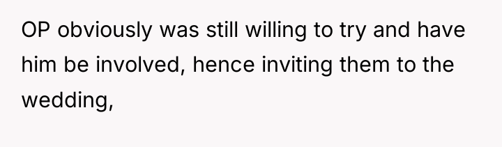 OP obviously was still willing to try and have him...