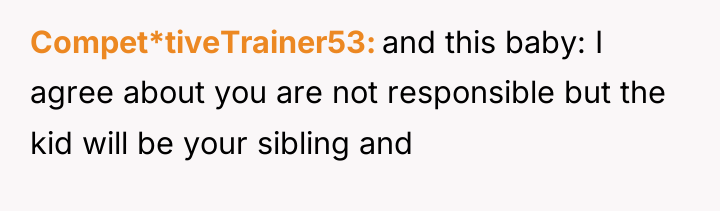 Compet*tiveTrainer53 and this baby: I agree about you are not...