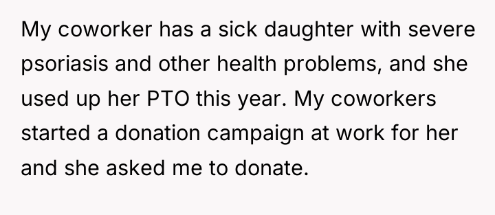 My coworker has a sick daughter with severe psoriasis and...