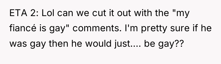 ETA 2: Lol can we cut it out with the...