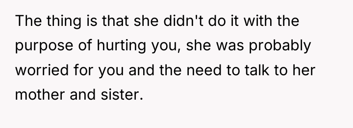 The thing is that she didn't do it with the...