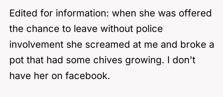 Edited for information: when she was offered the chance to...