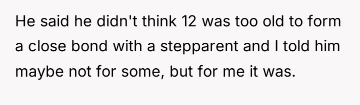 He said he didn't think 12 was too old to...