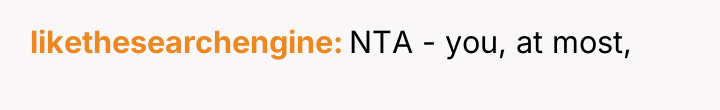 likethesearchengine NTA - you, at most,