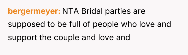 bergermeyer NTA Bridal parties are supposed to be full of...