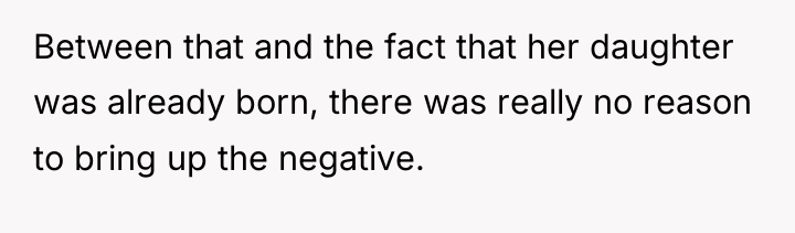 Between that and the fact that her daughter was already...