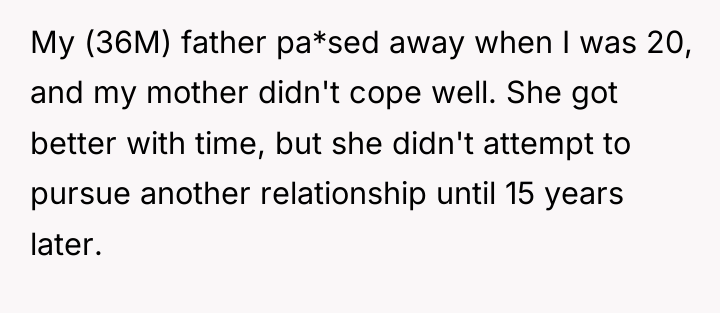 My (36M) father pa*sed away when I was 20, and...